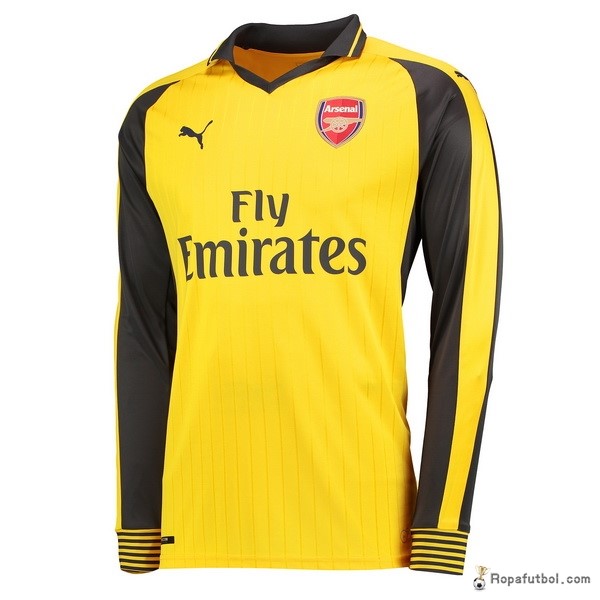 Camiseta Arsenal Replica Segunda Ropa ML 2016/17 Naranja